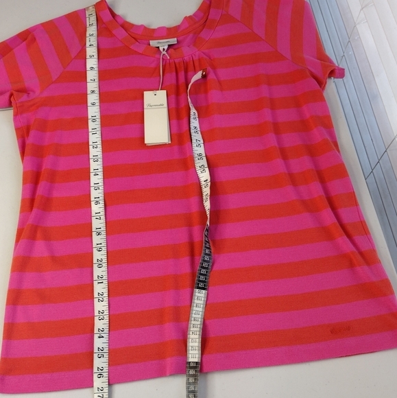 NWT Faconnable Maille Striped Short Sleeve Shirt - Picture 15 of 15